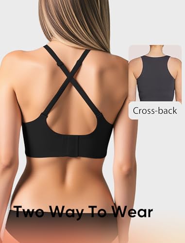 Wireless Bras for Women No Underwire Jelly Supportive Buttery Soft Back Smoothing Everyday Seamless Bra3