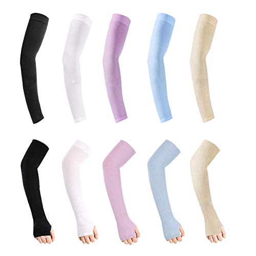 DBAILY Calentadores de Brazos, Manguitos de Ciclism 10 Pares Enfriamiento Brazos El�sticos para Manguitos Ciclismo Correr Protecci�n Baloncesto Golf y F�tbol