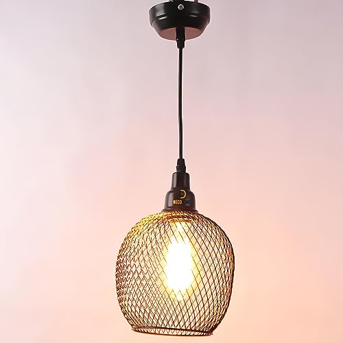 Image of DECOHOME Modern Hanging Ceiling Lamp Lights for Home & Decor | Premium Finish Pendant Light for Living Room, Bedroom & Dining Area | Stylish Indoor Lighting | Chandelier Lights (Sphere-Black)