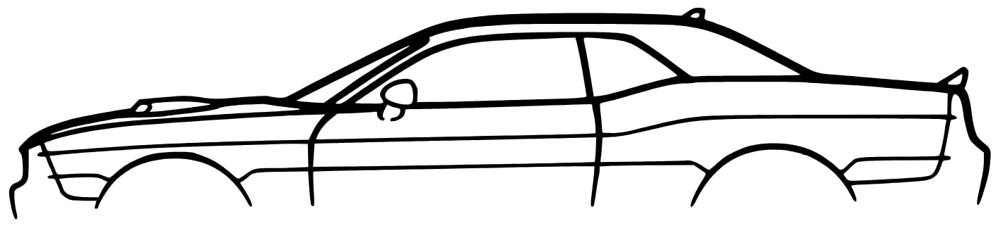 Challenger Scatpack Classic Silhouette Metal Wall Art | Metal Car Silhouette | Birthday Gifts | Christmas Gifts | Gift For Men | Handmade Gifts | Home