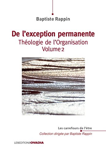 Télécharger De l'exception permanente : Théologie de l'Organisation - Volume 2 livre En ligne