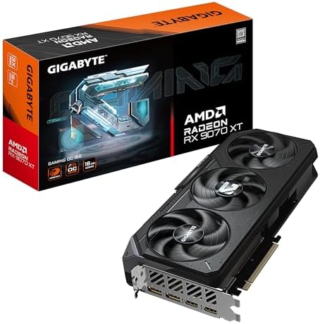 Gigabyte Radeon RX 9070 XT GAMING OC 16G Graphics Card - 16GB GDDR6, 256bit, PCI-E 5.0, 3060 MHz Core Clock, 2 x DisplayPort, 2 x HDMI, GV-R9070XTGAMING OC-16GD: image 1 of 8