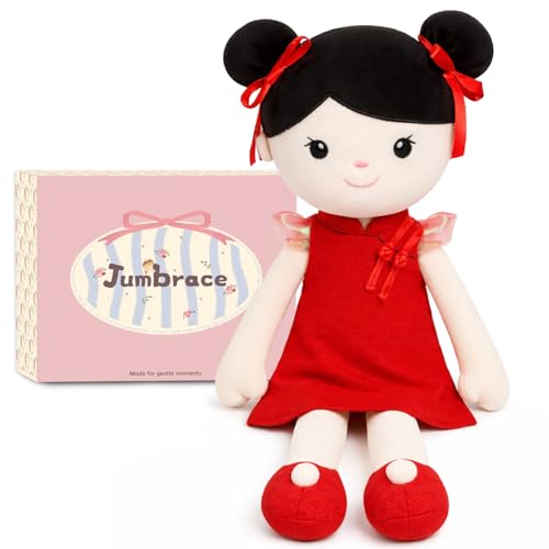 Jumbrace Soft Baby Doll Toys,16inch Baby Rag Doll for Girls Birthday Gifts Cuddly Plush Toys for Toddler Kids (Cheongsam Girl) by Jumbrace - Used condition - US$20.89