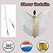 Tefrica Women's Professional Belly Dance Wings with Sticks Halloween Carnival Performance Accessories (White, Adult)