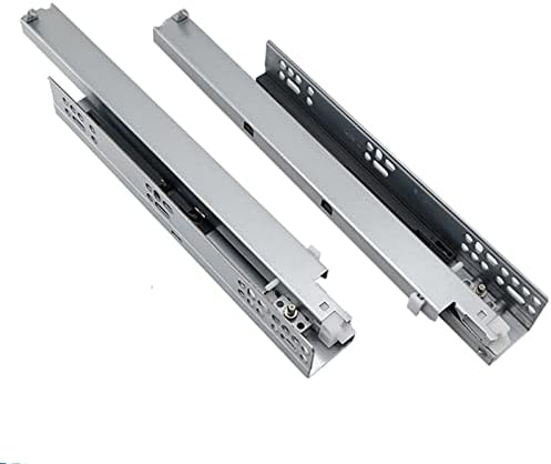 Undermount Drawer Slides - Heavy Duty Cabinet Slides, Full/Semi Extension, Soft Close & Push-to-Open Function, Durable Hidden Slides for Smooth Operation (3-Section)