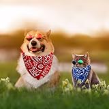 Focenat 4 Stück Hundehalstücher, Hunde Bandana Kopftücher Hundeschal, Halsdreiecke Hundehalstücher, Einstellbare Hund Halstuch Hundehalsband für Kleine, Mittelgroße und Große Hunde Katzen Haustier (S)
