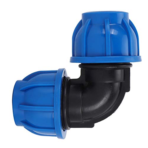 TOPINCN Wasser Rohrbogen Adapter,4 Stücke 32mm bis 32mm Wasser Rohrbogen Adapter Stecker PE Kunststoff Schnellkupplung Montage Zubehör für Trinkwasserfilter