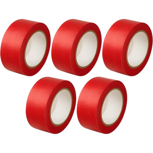 KNM TRADE Set 5x Nastro Telato Impermeabile 50 Mm X 50 M – Adesivo Resistente All’acqua – Nastro Universale in Tessuto per Riparazioni E Fissaggi Interni Esterni