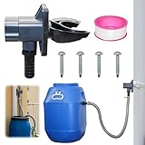 Regenwassersammler für Fallrohr 70-110mm Regensammler mit Teflonband und 4 Schrauben Regensammler Speedy Regentonne Anschluss für Dachflächen bis 80 m²