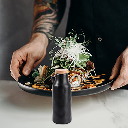 Cabilock Cerâmica Dispensador Com Rolha de Cortiça Estilo Japonês Molho de Soja Garrafa de Vinagre G