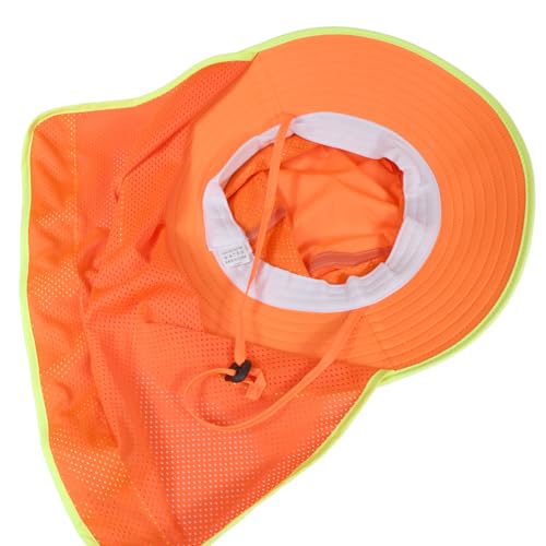 Image of TZ Promise Men High Visibility Reflective Bucket Hat with Neck Flap Wide Brim Boonie Sun Hat Cap