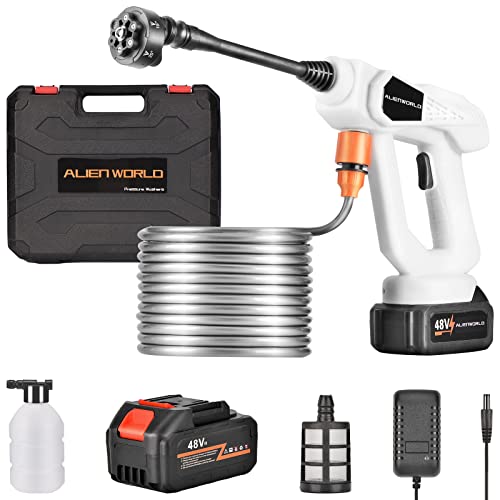 ALIENWORLD Cordless Power Washer Gun with Foam Cannon,High Pressure