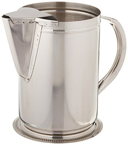 Winco Stainless Steel Water Pitcher with Guard, 64-Ounce