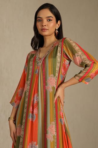Robe chinoise Soch de haute qualité ornée de fleurs scintillantes