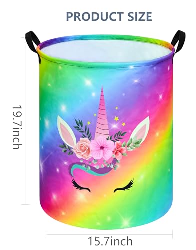 Image of Round Laundry Basket Storage Bins Nursery Hamper Gift Baskets for Home,Office,Home Decor