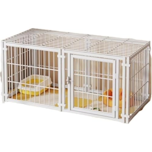 ペットケージ 犬舎 屋根付き ペットサークル ドア付き 猫 ケージ 多頭飼い 脱走防止 組立簡単 室内 屋外 Tasydi (d)
