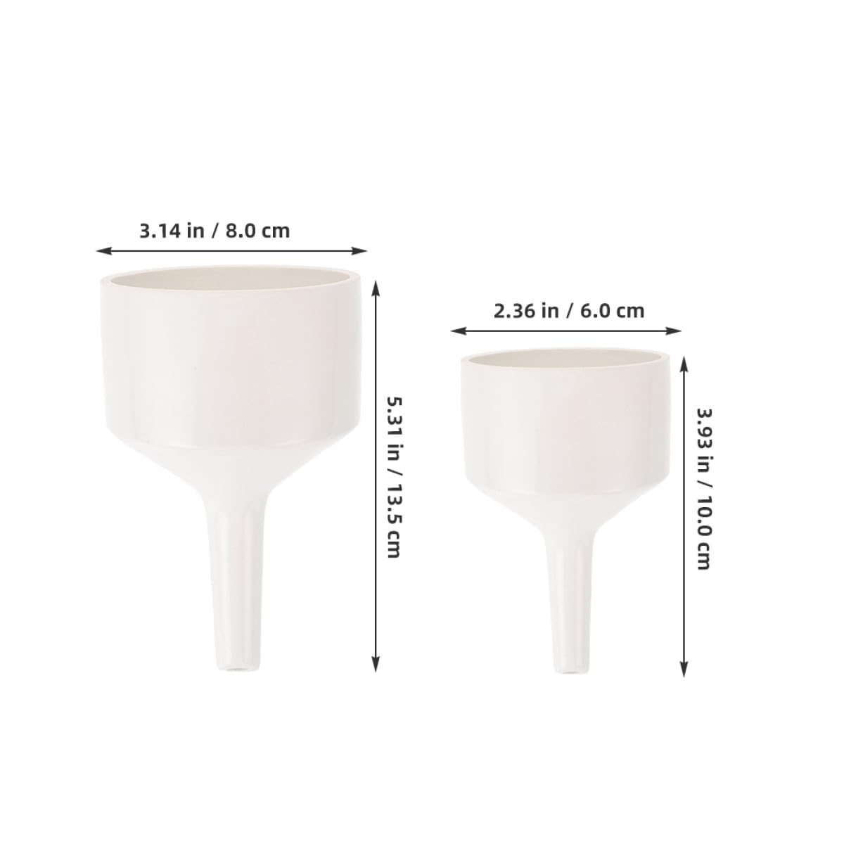Weißer Keramik Büchnertrichter, 2 Stück, Laborfiltration