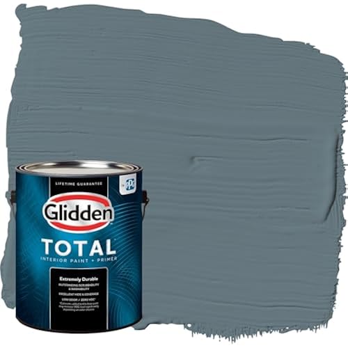 Glidden Total 1 gal. Night Rendezvous/Blue Semi-Gloss Interior Paint with Primer