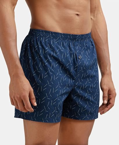 Image of Jockey 8222 Men's Super Combed Mercerized Cotton Woven Printed Inner Boxers with Ultrasoft and Durable Inner Waistband (Pack of 2)