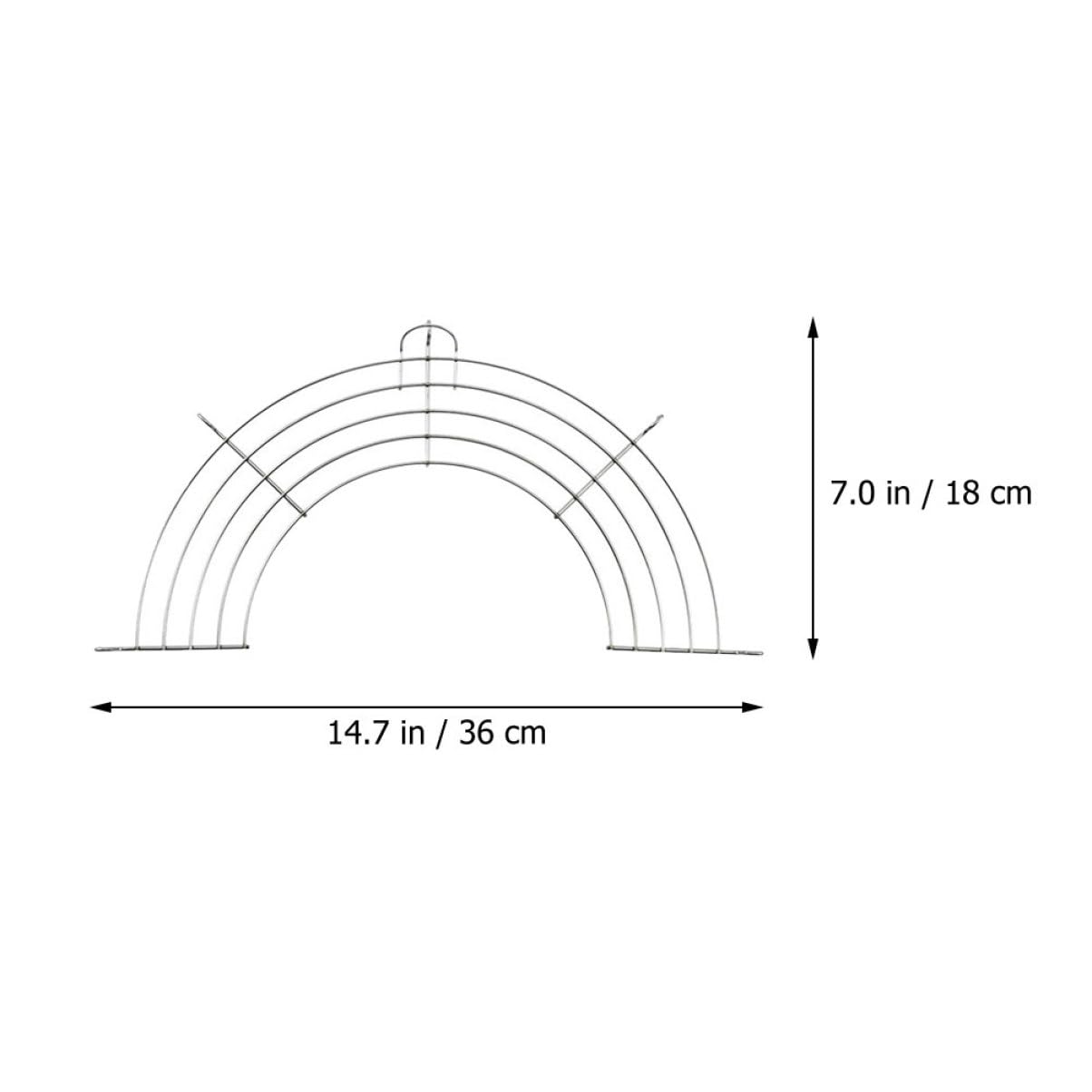 Garneck Drain Rack Griddle Grill Semi-circular Drain Oil Rack Roasting Rack Strainer Grill Rack Fried Food Oil Rack Cooker Wire Cooling Rack Baking Oil Drain Gadget Silver Stainless Steel