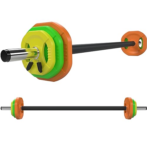 GYM MASTER 20kg Rubber Coated Studio Pump Barbell Weight Set for Aerobic Exercise - Image 5