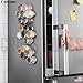 30 Set Magnetic Spice Jars for Refrigerator Hexagon Glass Spice Jars with Magnetic Lids, Shaker, Spice Labels, Magnetic Glass Spice Containers for RV Travel Trailer Kitchen Fridge Cabinet Wall mount