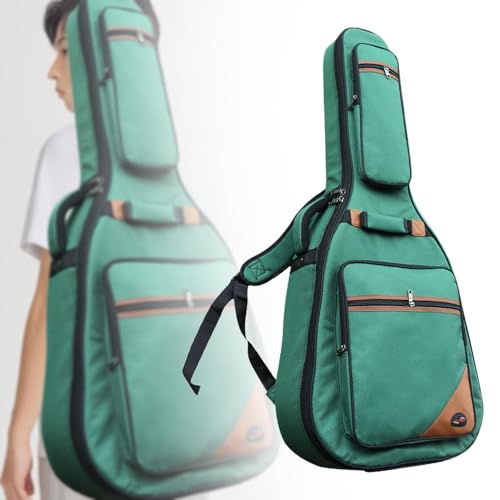 Sac à guitare électrique 42 pouces vert imperméable avec poches - 2