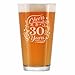 Bevvee Cheers to 30 Years - Pint Glass for Beer - Gifts for Women & Men - 30th Anniversary Party Decor - 16 Oz Glasses