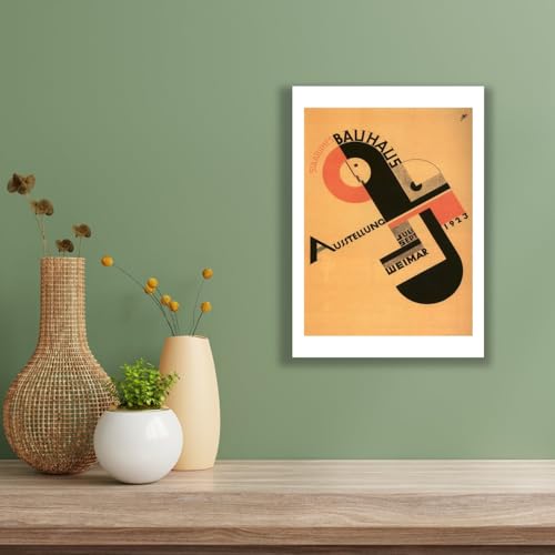 Impression d'art mat Bauhaus Exhibition poster vintage grand format pour decoration murale