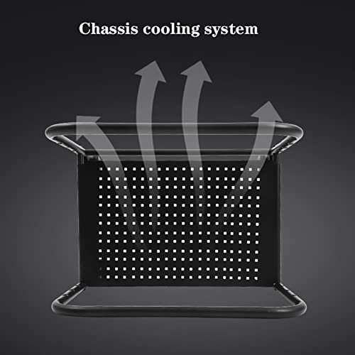 Soporte para CPU de torre para PC, soporte ajustable para carcasa de escritorio, carrito móvil con ruedas con bloqueo de 360° para oficina y hogar (Negro) miniatura 4