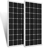 ECO-WORTHY 340W 12 Volt Monokristallines Solarmodul, 2 Stücke 170W Solarpanel Ideal zum Aufladen von 12V Batterien, für Wohnmobil Garten Camper Boot und Dach des Hauses