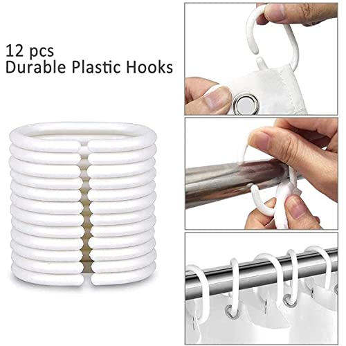 Tier-Duschvorhang-Sets, 178 x 178 cm Badvorhang, luxuriöse Badezimmer-Duschvorhang-Dekor-Sets mit 12 Haken, Badematte, WC-Deckelteppich und rutschfeste U-förmige Matte, roter Drache 1 – Bild 7