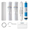 Better Home Water Treatment Ultima 5-Stage Universal RO Under Sink Water Filter System Replacement Cartridges includes 50 GPD Membrane and Quick Connect Post Carbon Filter…