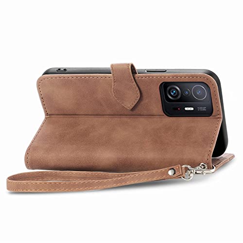 AAOCLO Capa de couro com zíper de luxo compatível com Xiaomi Poco X 5 X5 pro X5pro 22111317PG 221013