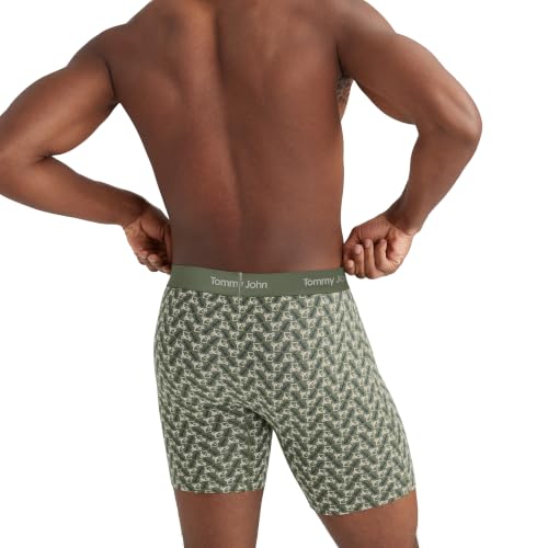 Image of Tommy John Men's Luxe Modal 6 inch Mid-Length Boxer Brief Underwear 3-Pack