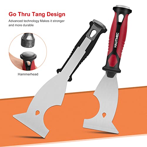 Hautmec Professional 8-In-1 Painter's Tool，3-Inch Drywall Paint Scraper Putty Knife, Heavy Duty Stainless Steel Blade And Hammer End, Multi-Tool For Removing Wallpaper Ht0049-Pt #TOP2
