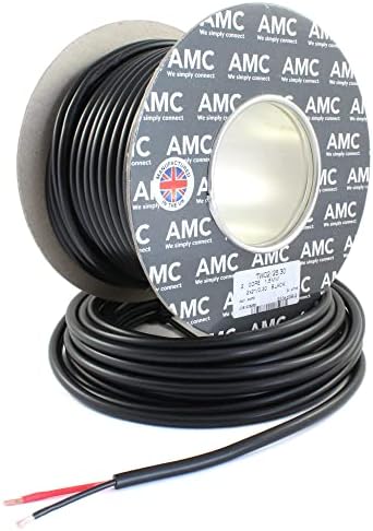 Rundes Doppelkernkabel, 12 V, 24 V, Kabel mit dünner Isolierung, zugelassen bis 21 A, 1,5 mm², 10 Meter