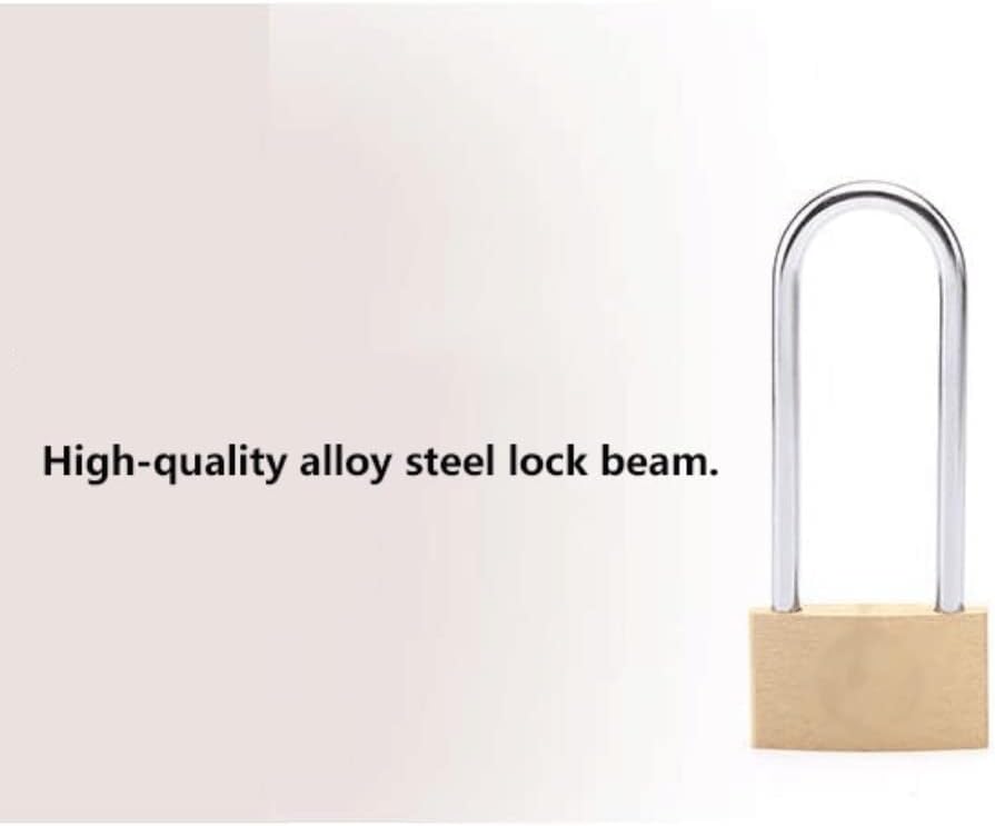 Bulk Locks Padlock with 3 Keys Door Lock Solid Copper Lengthened Padlock Suitable for Cabinet Luggage Warehouse Outdoor Padlock