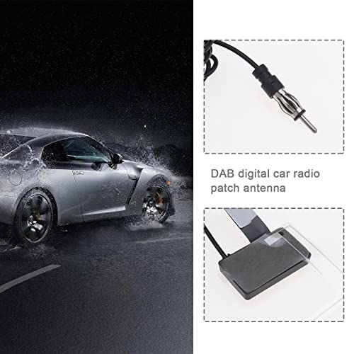 The Lord of the Tools Car DAB Digital Radio Aerial Car Radio Amplified Digital Glass Mount Antenna DIN Adapter with 3m Extension Cable Compatible with Sony Car Audio - Image 3