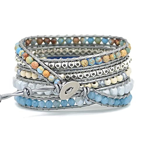 Teepollo Handmade Boho Wrap Bracelets For Women-Healing Stone Beads Bohemian Accessories Charm Bracelet-Watch Strap Band Accessories #TOP1