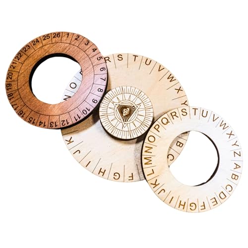 Dual Cipher Wheel – Includes Letter & Number Rotors for Escape Rooms