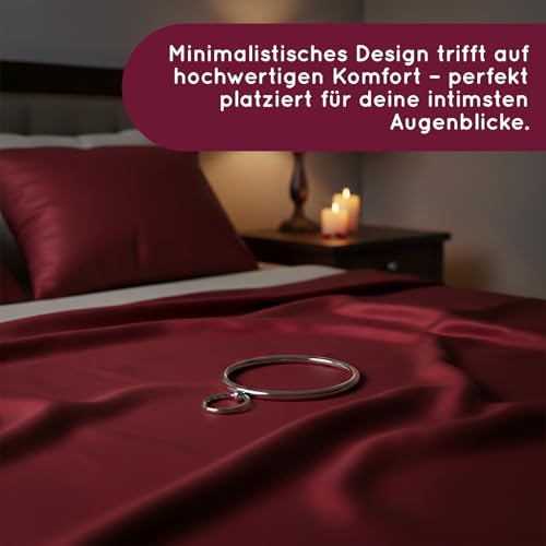 Bondage Halsband aus Edelstahl Unisex - BDSM Halsband Metall Halsfessel Fetisch Sklavenspielzeug - Choker Halsband Damen & Männer - Sex Spielzeug für Paare BDSM aus Edelstahl (HB15) - Innen(Ø): 120 mm