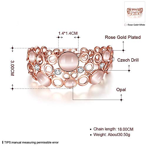 YouBella Jewellery Bracelets for Women Stylish Rose Gold Plated Crystal Bracelet Bangle Jewellery for Girls and Women (Image - 4)
