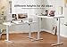 YDN Glass Standing Desk with Drawers, 48 x 24 Inch Electric Stand Up Desk with USB Ports, Adjustable Height for Home Office, White