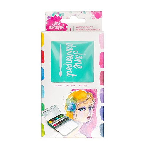 Jane Davenport Mixed Media Petite Palette Brights Watercolor Set - 12 Wonderful Bright Colors