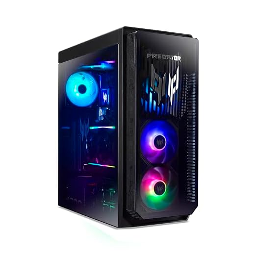 Acer Predator Orion 7000 (PO7-660) Gaming PC - Intel Core Ultra 9 285K (Bis zu 5,7 GHz), 64 GB DDR5 RAM, 2 TB GB M.2 PCIe (SSD), NVIDIA GeForce RTX 5090 (32 GB GDDR7), Windows 11 Home, Schwarz