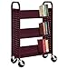 Sandusky Lee SL327-03 Single Sided Sloped Shelf Welded Bookcase, 14" Length, 28" Width, 46" Height, 3 Shelves, Burgundy