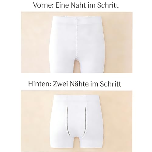 L&K Ballett Strumpfhose Mädchen 80 DEN Tanzstrumpfhose aus Mikrofaser Kinder Feinstrumpfhose elastisch & weich für Ballett, Tanz & Gymnastik 27261WH-134/140