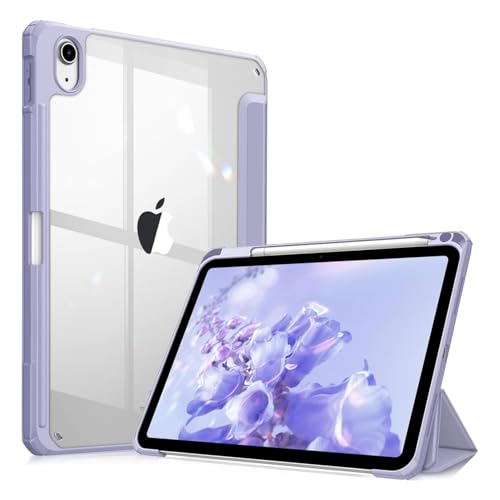 Image of MOCA Case for iPad A16 11th Gen 11 Inch 2025 & iPad 10th Gen 10.9 Inch 2022, Clear Back Cover, TPU Shockproof Frame, Auto Wake Sleep, Slim Transparent Protective Tablet Case (Lilac Purple)
