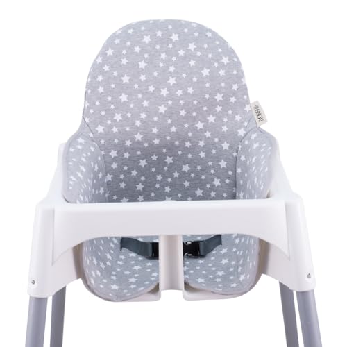 Jyoko Kids Colchoneta Para Trona Antilop Compatible Con Ikea, 100 Algodón White Star Jyoko Kids Colchoneta Para Trona Antilop Compatible Con Ikea, 100 Algodón White Star